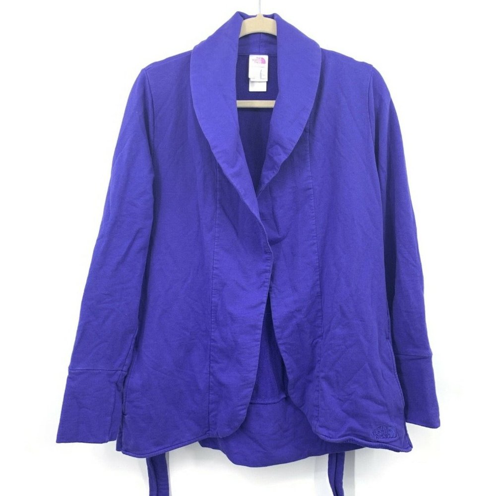 The North Face Royal Blue Open Front Tie Waist Cardigan/Jacket, Size Medium